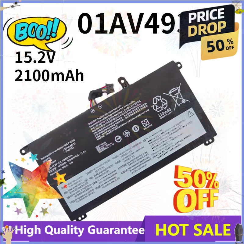 SWZY SWZY 15.2V 2100mAh 01AV493 Laptop Battery For Lenovo ThinkPad T570 T580 P52S P51S Series SB10L84121 00UR892 00UR890 00UR891