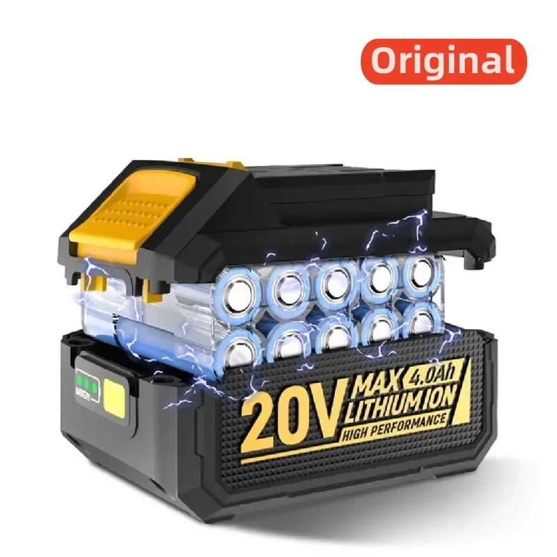 

100%Original 4Ah for Deli 20V PDL-LI20-W1A4 DL-CB20-W1D4 W2D4 W1A6 DL-JM20-W1D4 Electric Wrench Angle Grinder Power Tool Battery