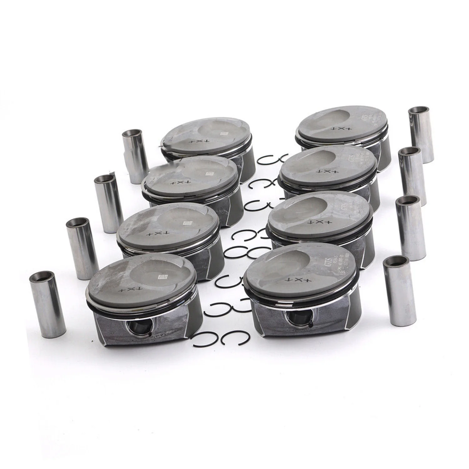 8pcs Car Pistons & Rings Kit for Porsche Cayenne Panamera S GTS 957 970 4.8L V8 94810304724 94810304824 94810305722 94810 04755