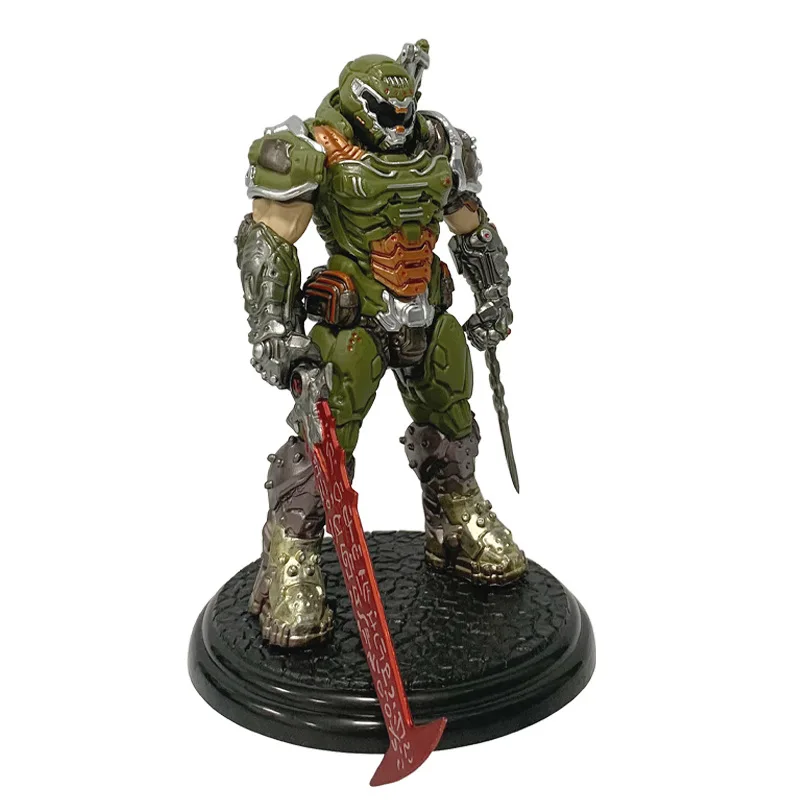 21CM Doom Slayer Eternal Action Figure Collection Model Statue Anime Destroy Hunter Akam Figurine Desktop Ornament Pvc Toy Gift view 4