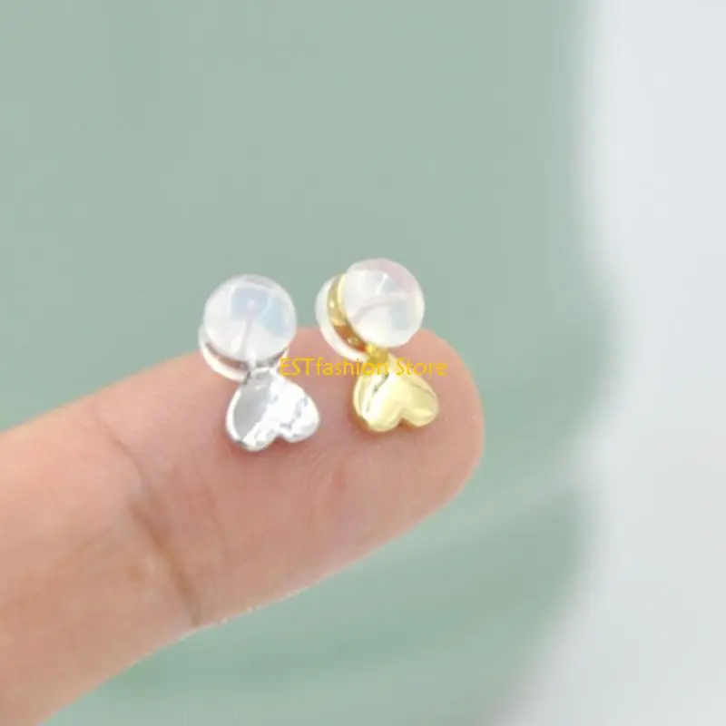 Y5GC Heart Love Earring Backs Replacements for Studs Locking Set
