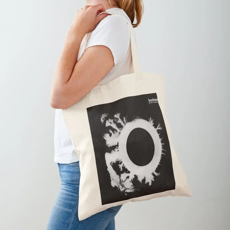 

Bauhaus the sky's gone out post punk 80s retro black and white artwork Tote Bag canvas bags large tote bag