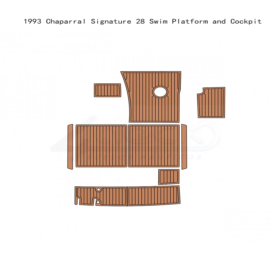 

1993 Chaparral Signature 28 Swim Platform Cockpit Boat EVA Foam Teak Floor Pad