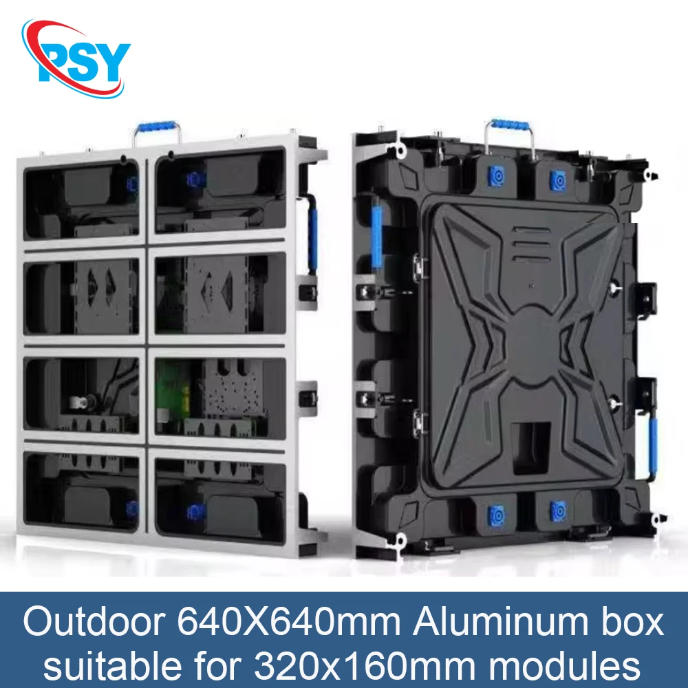 

640X640mm LED Outdoor Indoor aluminum Box Empty Cabinet Without Module Suitable For P10 P8 P6 P5 P4 320x160mm Full Color Screen