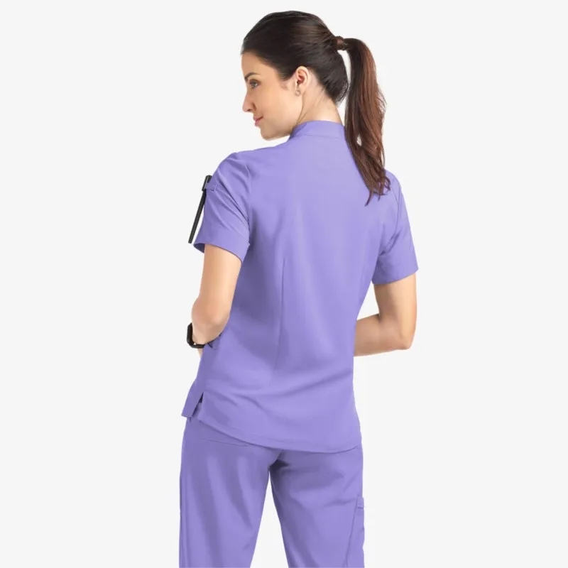 Unisex uniformes médicos para mulheres, v-neck enfermeira e médico Workwear conjunto, manga curta, cirurgia odontológica, uniforme de trabalho hospitalar