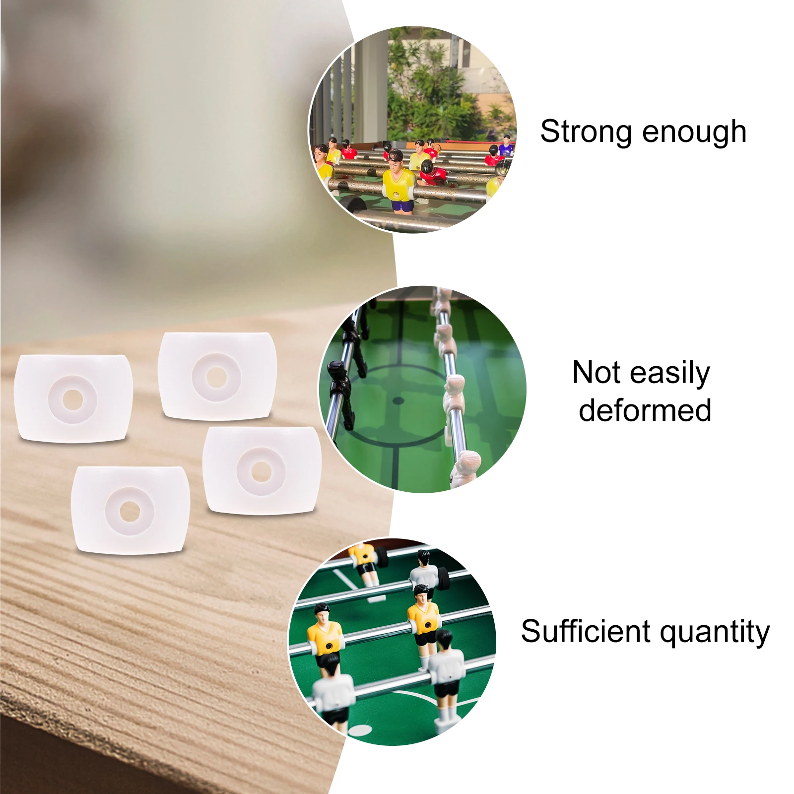 

16Pcs Football Table Accessories Durable PVC Foosball Rod End Caps Replacement Covers for Foosball Machine Football Table Parts