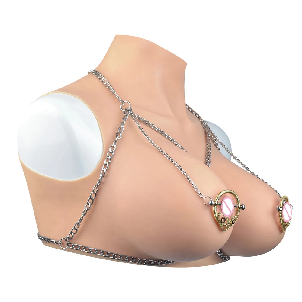 LEZEE مقاطع الثدي الجنسية مشابك الحلمة المعدنية مع سلسلة تسخير المثيرة الجسم إغاظة الثدي عبودية ضبط النفس الجنس لعب للنساء #6