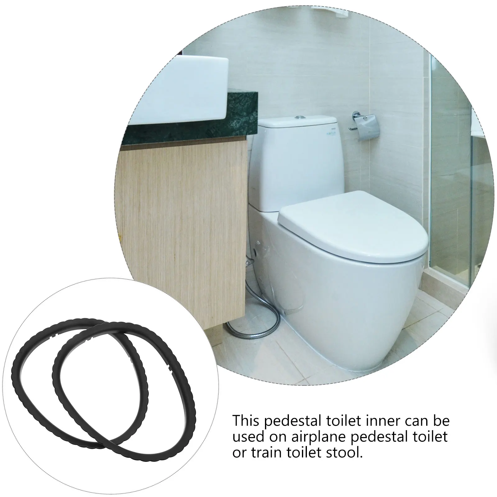 

2Pcs Toilet Stool Inner Ring Removable Potty Chair Accessories Foldable Storage Space Saving Elderly Supplies Home