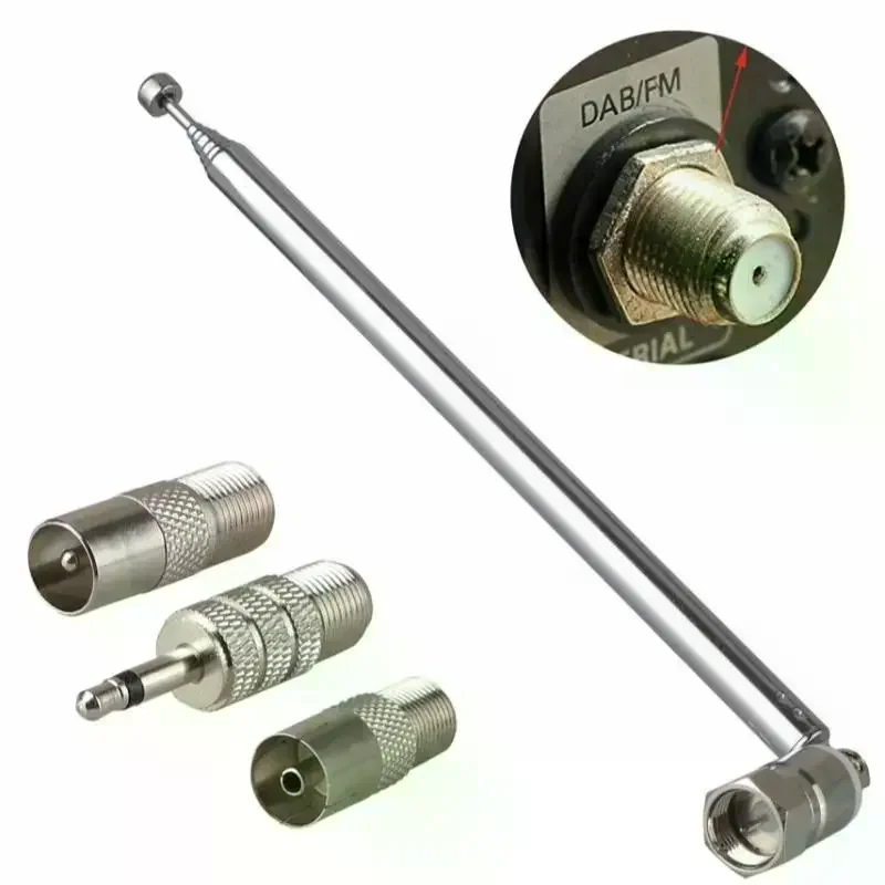 4Pcs FM Radio Antenna Rod 3.5mm Adapter for AV Receiver Amplifier Durable Signal Booster for Home Audio Devices
