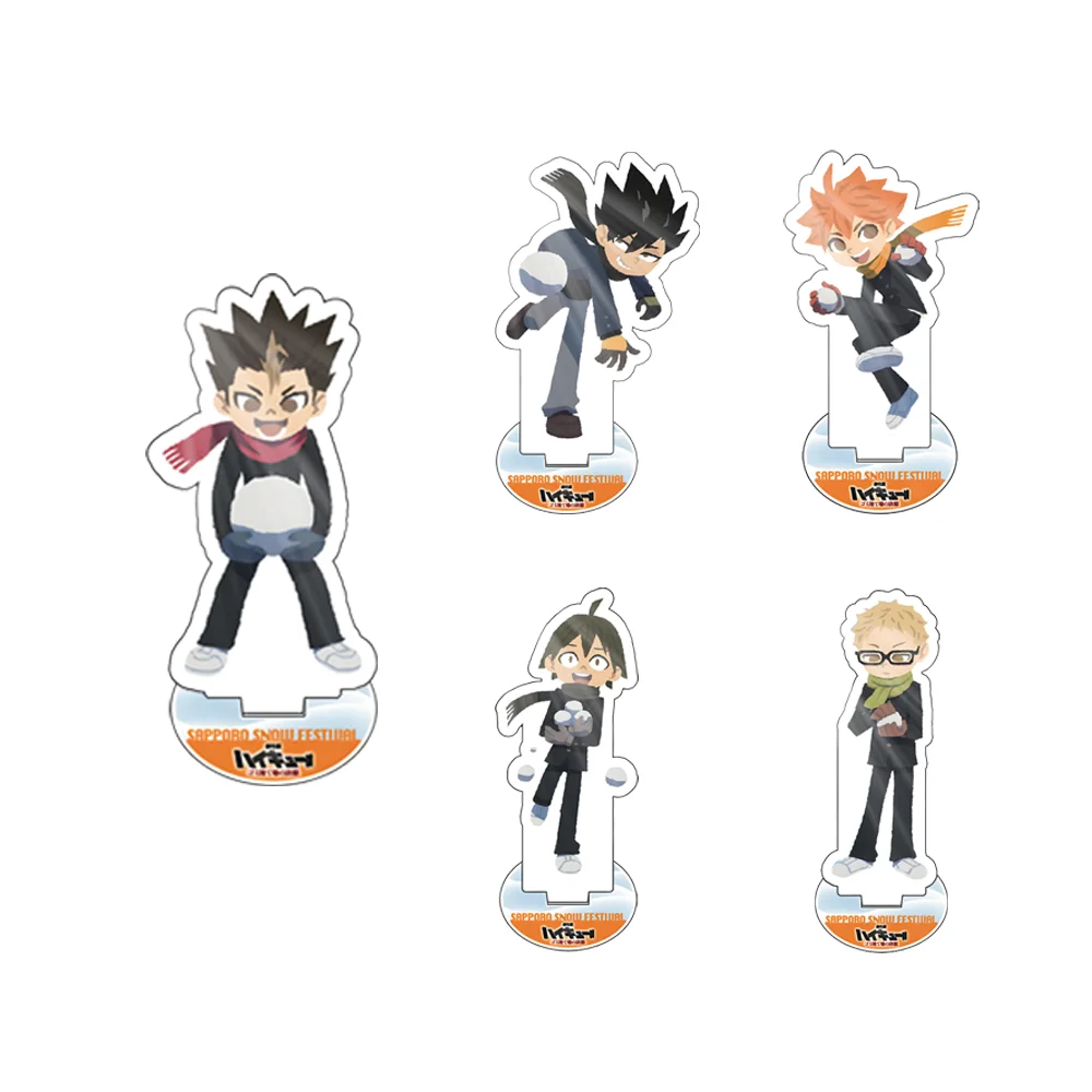 Anime Haikyuu!!  Kozume Kenma Tetsurou Kuroo Cosplay Acrylic Level Desktop Ornament Q Version Standing Sign