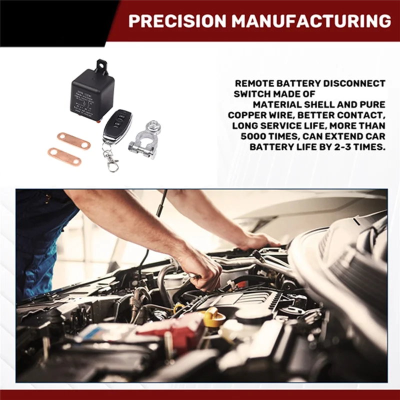 

Remote Control Battery Disconnect Switch,12V 200A Wireless Remote Battery Disconnect Switch