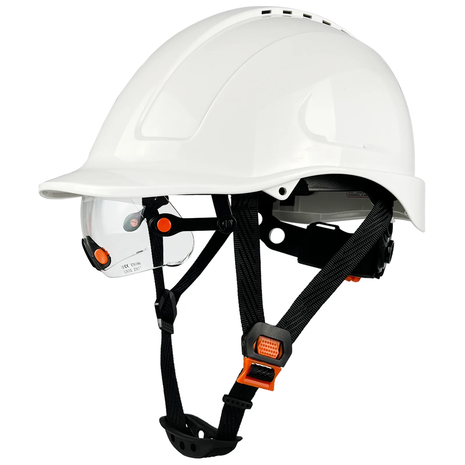 High-Quality ABS Construction Safety Helmet with Goggles And Visor ANSI Certified Industrial Work Hard Hat with Light Head Prote