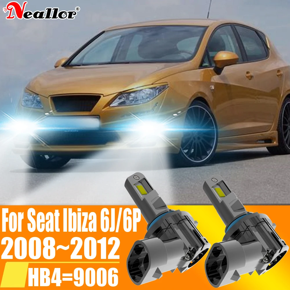 

2pcs HB4 9006 P22d Led Fog Light Canbu Car Bulb High Power White Headlight Diode Lamp 12v 55w For Seat Ibiza MK4 6J 6P 2008~2012