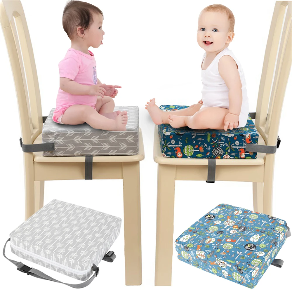 Dining Chair Heightening Cushion Portable Adjustable Highchair Booster for Baby Toddler Kids Infant Washable Chair Seat Pad Mat