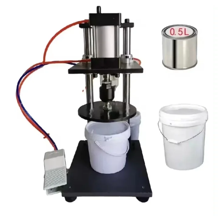 Small Plastic Bucket  Paint Bucket Sealing Machine, Pneumatic Sealing Machine