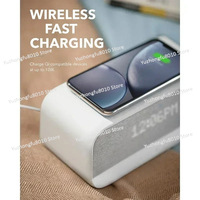 Soundcore Wakey Speakers Powered For Anker With Alarm Clock, Stereo Sound, FM Radio, White Noise