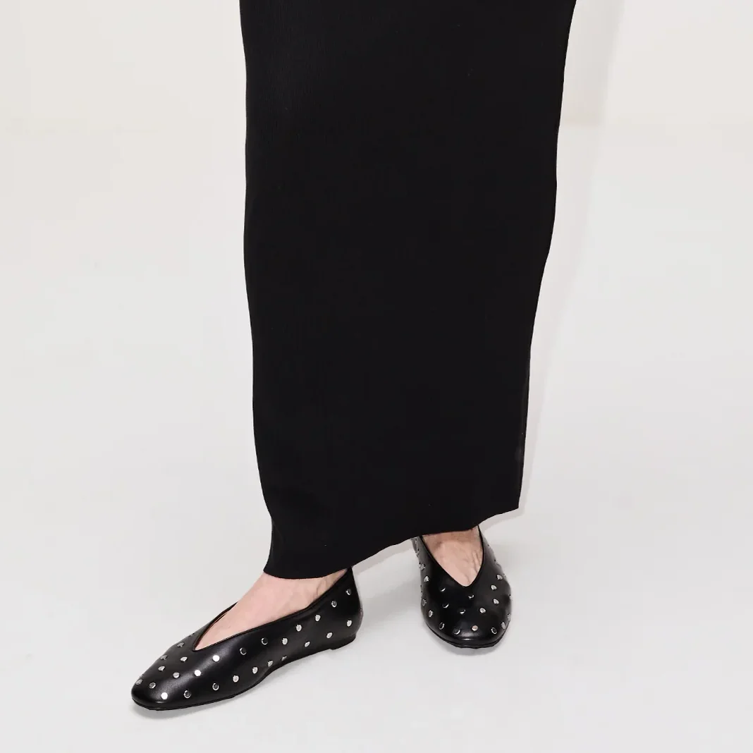 QUTAA 2025 Fashion Women Flats Rivet Shoes Buckle Strap Mary Janes Woman Genuine Leather Round Toe Casual Spring Summer 34-43 image 6