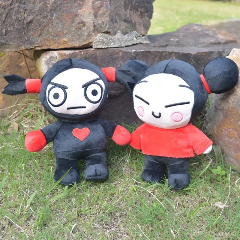 25 cm Kawaii Pucca e Garu giocattoli di peluche Cina bambola cartone animato carino morbido bambole di pezza figura cuscino per dormire regalo di compleanno per bambini