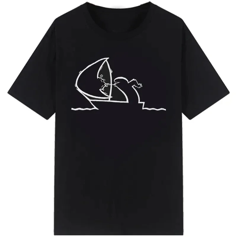 The Line Osvaldo Cavandoli TV Men's and Women's Fashion Happy T-Shirt Street Style Round-neck Casual Shirt
