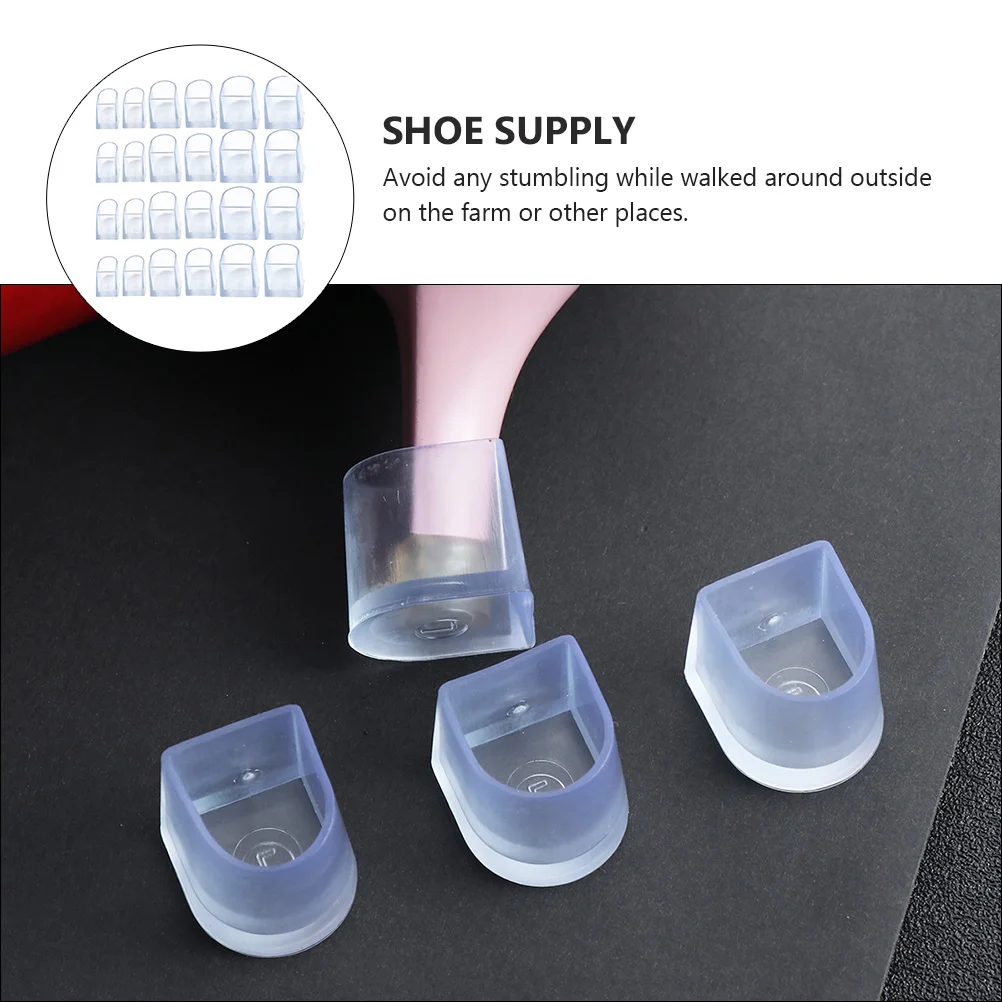 Clear Heel Stoppers Protectors High Heels Cover PVC Shoe Accessories Miss Block