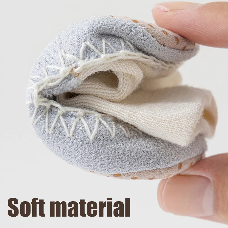 Cute Bear Baby Sock Shoes Warm Infant Anti Slip Floor Socks Soft Sole Toddler Prewalker Shoes Newborn Indoor Walking Footwear view 3