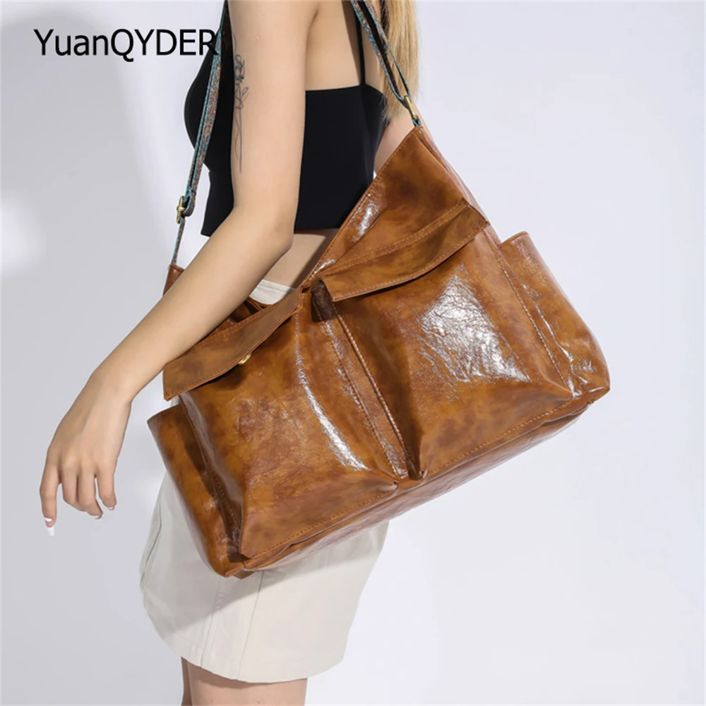 

Large-capacity Luxury Designer High-quality Leather Ladies Shoulder Bag Solid Color New Fashion Women Messenger Bags Travel Bag