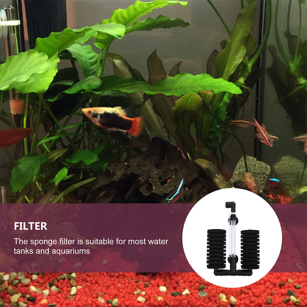 

Sponge Filter for Fish Tank Wear Resistant Professional Plastic Replaceable Aquarium Accessories Durable Easy Install