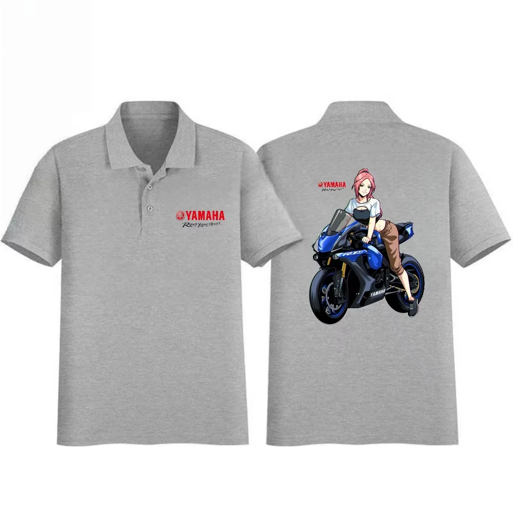 

Yamaha Summer Racing Suit Printed Business Men's POLO Shirt Breathable Short Sleeve Loose Christmas Shirt T-Shirt