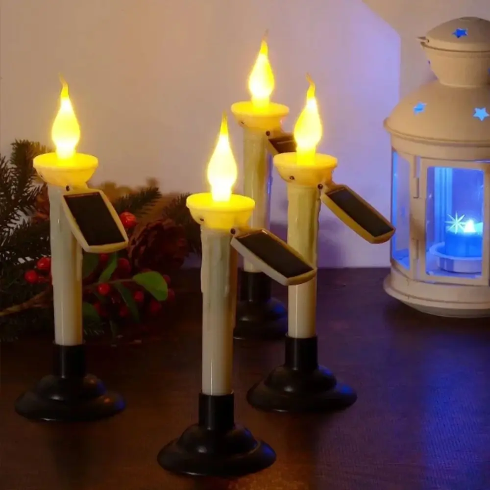 

Waterproof Solar Candle Light Flameless LED Candles LED Solar Lamp With Candlesticks Holders Dual-purpose Solar Candle Lights