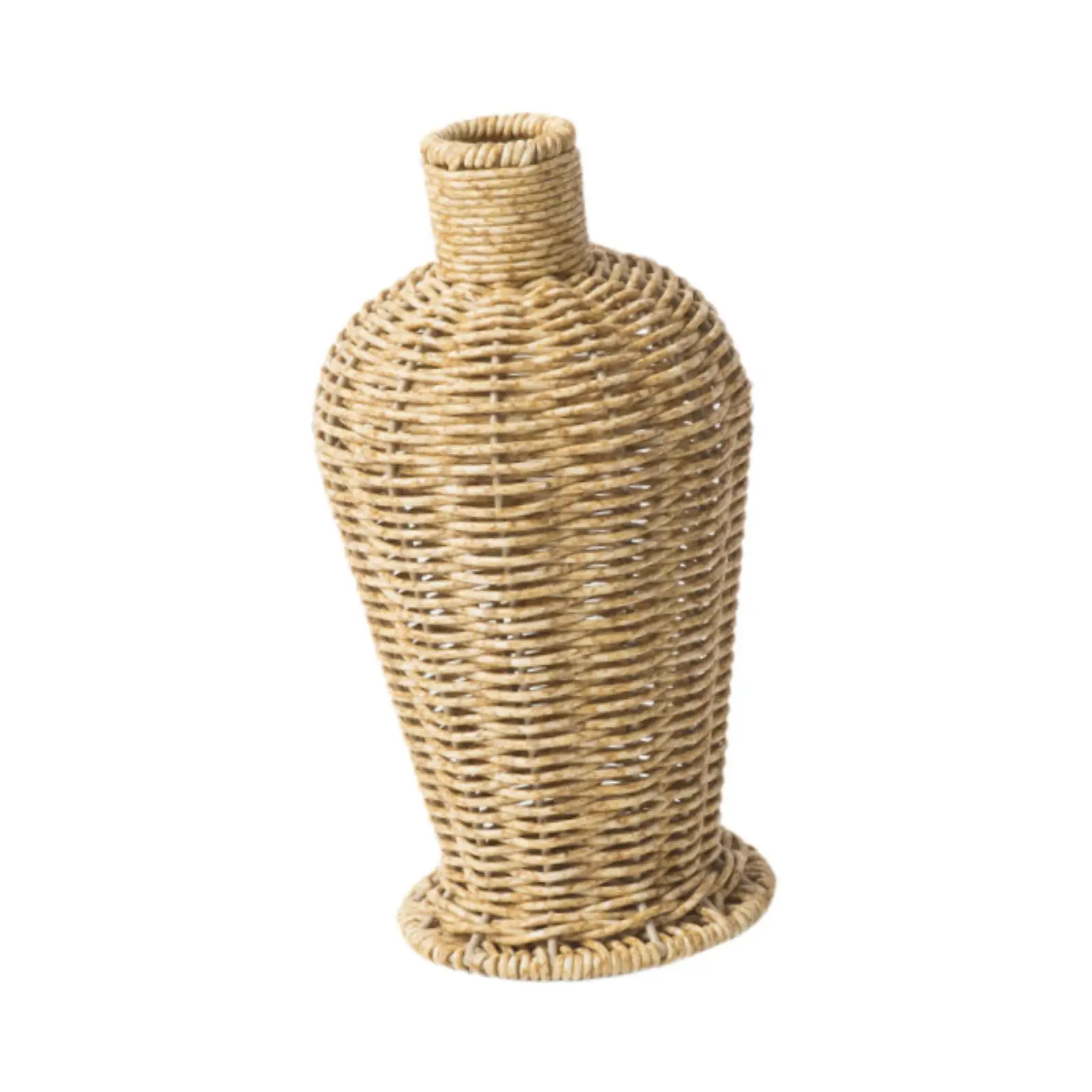 4.7 x 9 Inch PP Material Dry Vase, Desktop Decoration, Decorative Hand-Woven