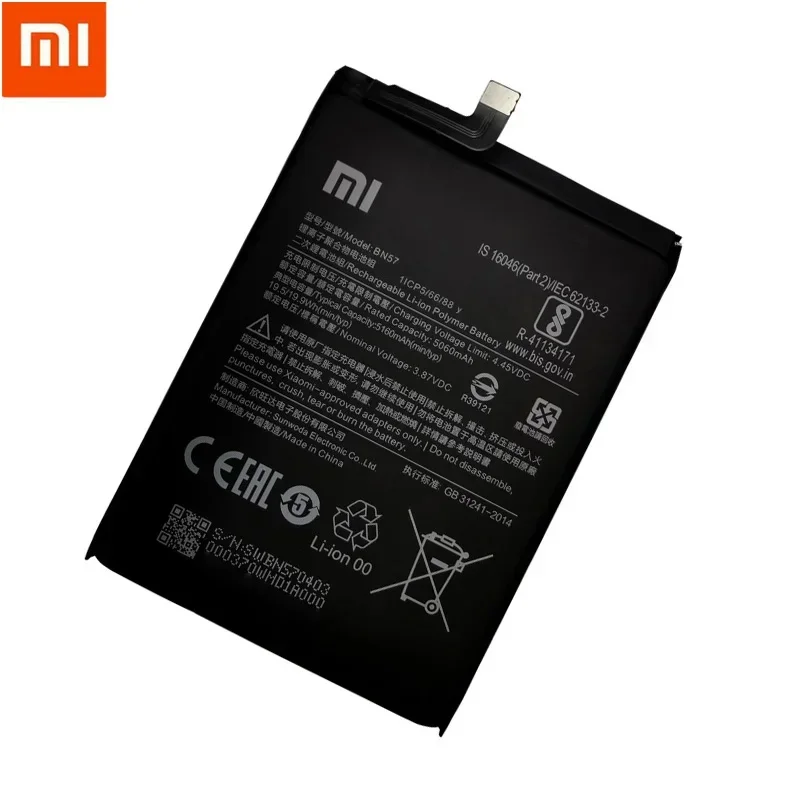 2024 Years 100% Original BN57 BN61 6000mAh Phone Replacement Battery For Xiaomi Pocophone X3 Poco X3 Pro Batteries Fast Shipping