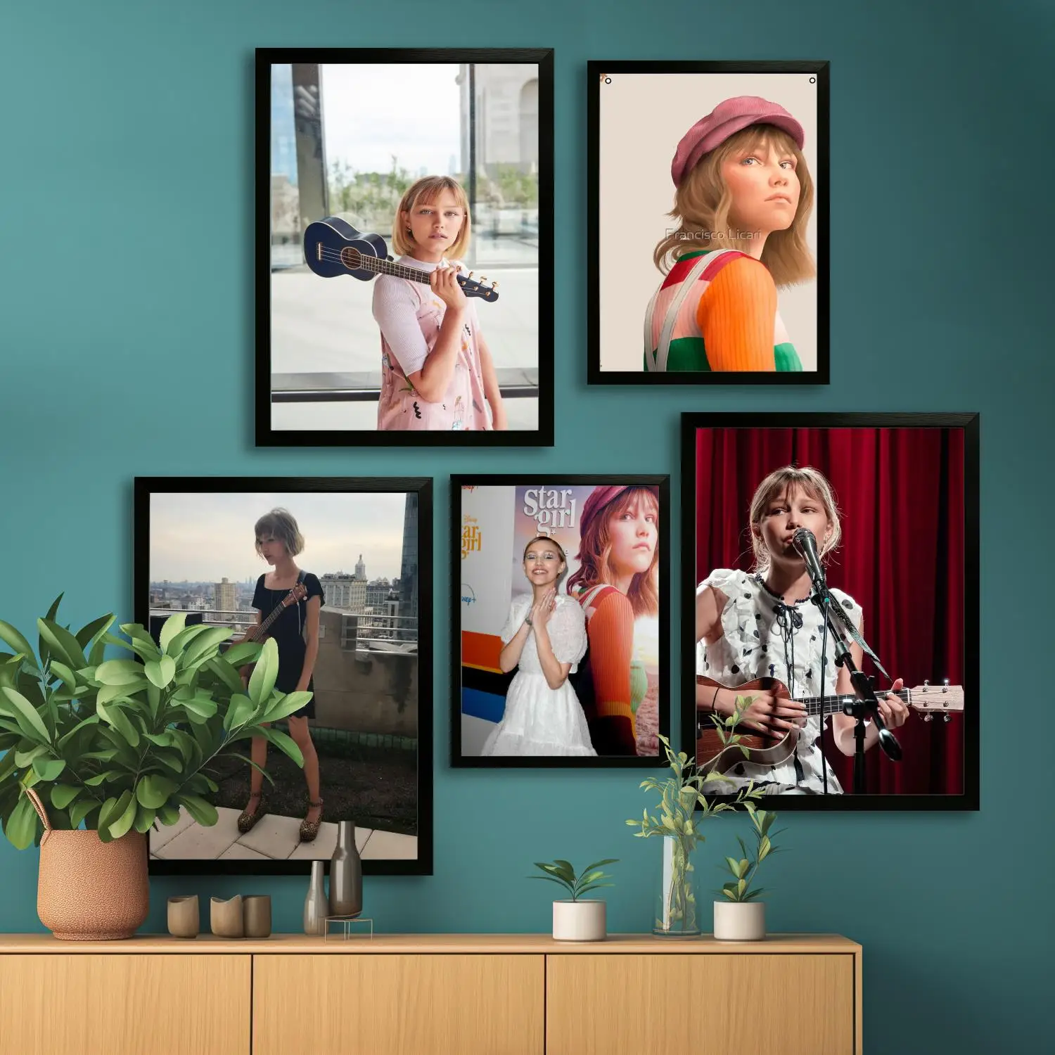 Póster artístico en lienzo Grace VanderWaal, arte de pared, impresión de imágenes, familia moderna, decoración de dormitorio, carteles, pintura decorativa