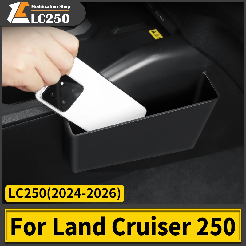 

Для Toyota Land Cruiser LC250 j250 Prado 250 2024, боковой ящик для хранения центрального управления, черные аксессуары для интерьера с левым рулем
