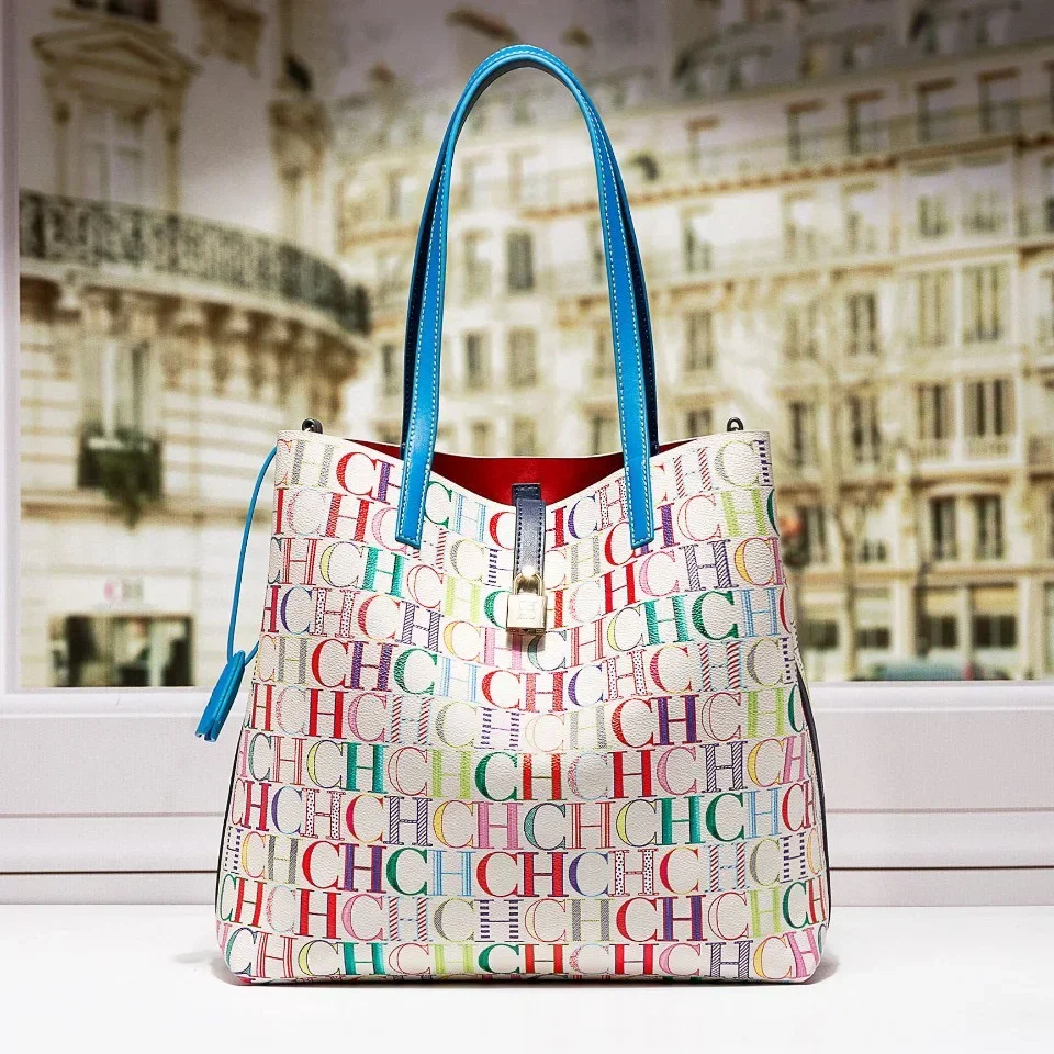 A Pvc Material Hot Selling And Popular Handheld Design Women's Bucket Bag With Large Capacity Shopping Bag