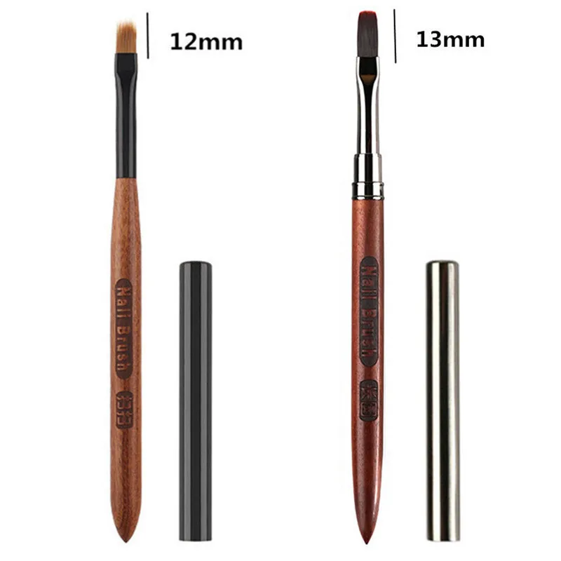 Pinceaux de manucure à double usage, 2 pièces, brosse dégradée de Gel, stylo de dessin de ligne Ultra fine, outils de peinture de conception d'art d'ongle à double extrémité