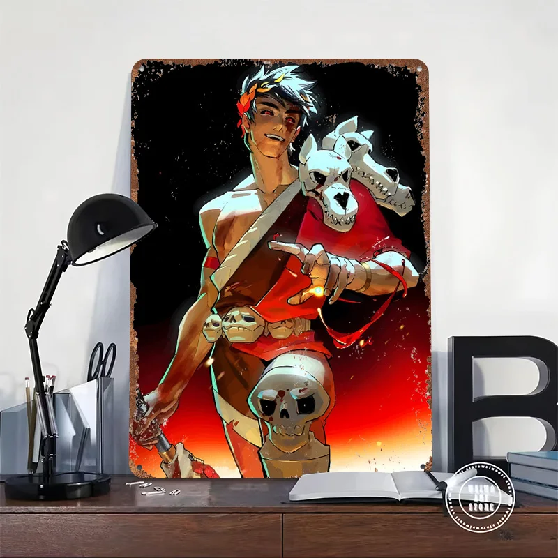 Hades Game Metal Poster Customized Wall Art Retro Vintage Tinplate Signs for Room Ornaments Modern Home Decoration Luxury Decor