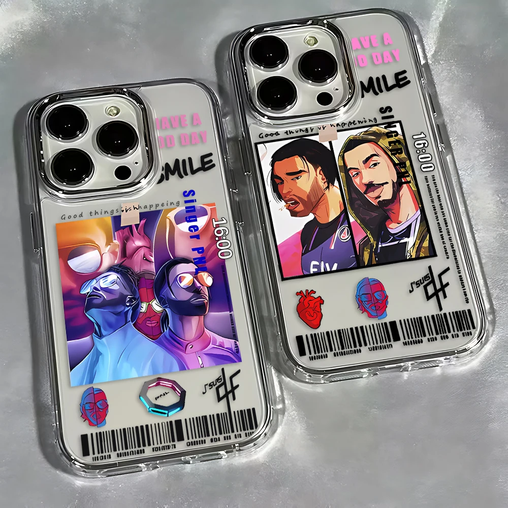 P-PNL QLF rapero cantante funda de teléfono para iPhone 17 16e 16 15 14 13 12 11 mini Pro Max X XR XSMAX 8 7 Air Plus cubierta suave transparente