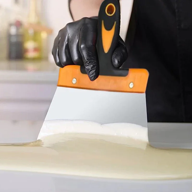 Coating Spatula for Chocolate Scraper Stainless Steel Dough Scraper Kitchen Accessories