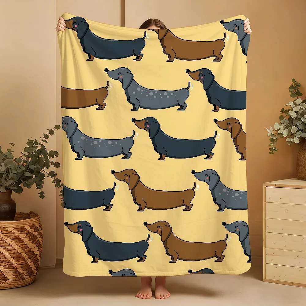 Cute Dog Paw Print Pattern Throw Blanket Cozy Pet Lover Gift for Couch Decor Home Accent 150x230cm