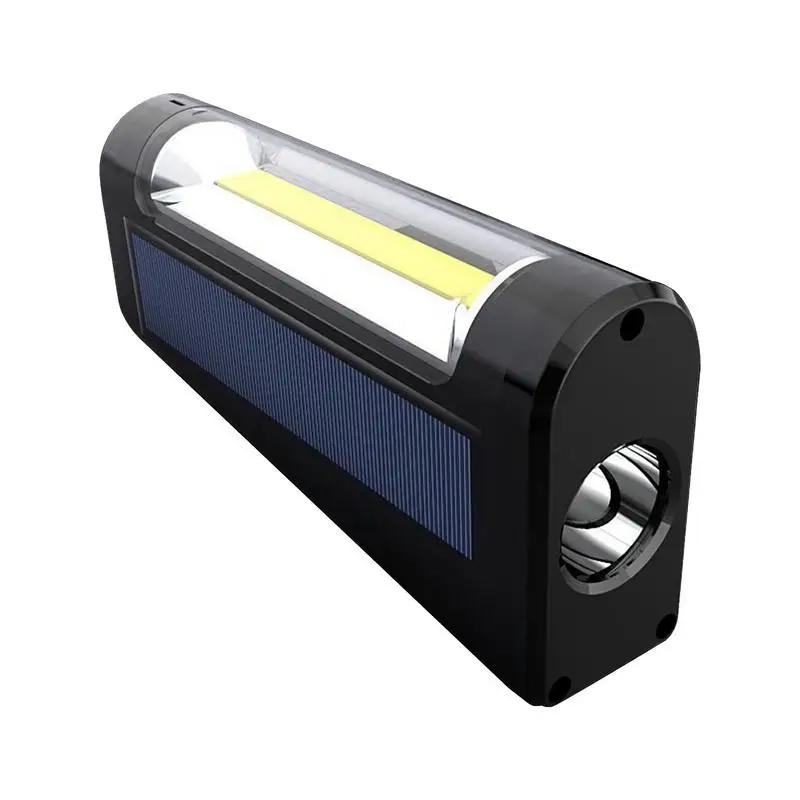 

Solar Flashlight Solar Rechargeable Flashlight USB Charging Bright Compact Multi Functional Power Bank For Survival Situations