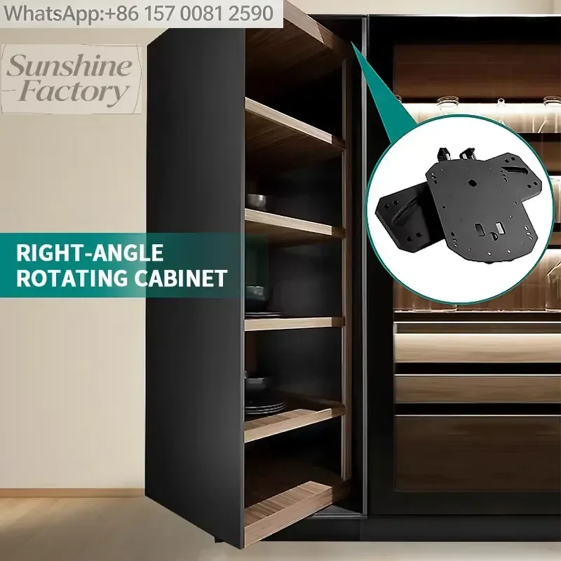 Stainless Steel Right-Angle Rotating Cabinet Hinge for Commercial Kitchen Corner Furniture Closet Hardware