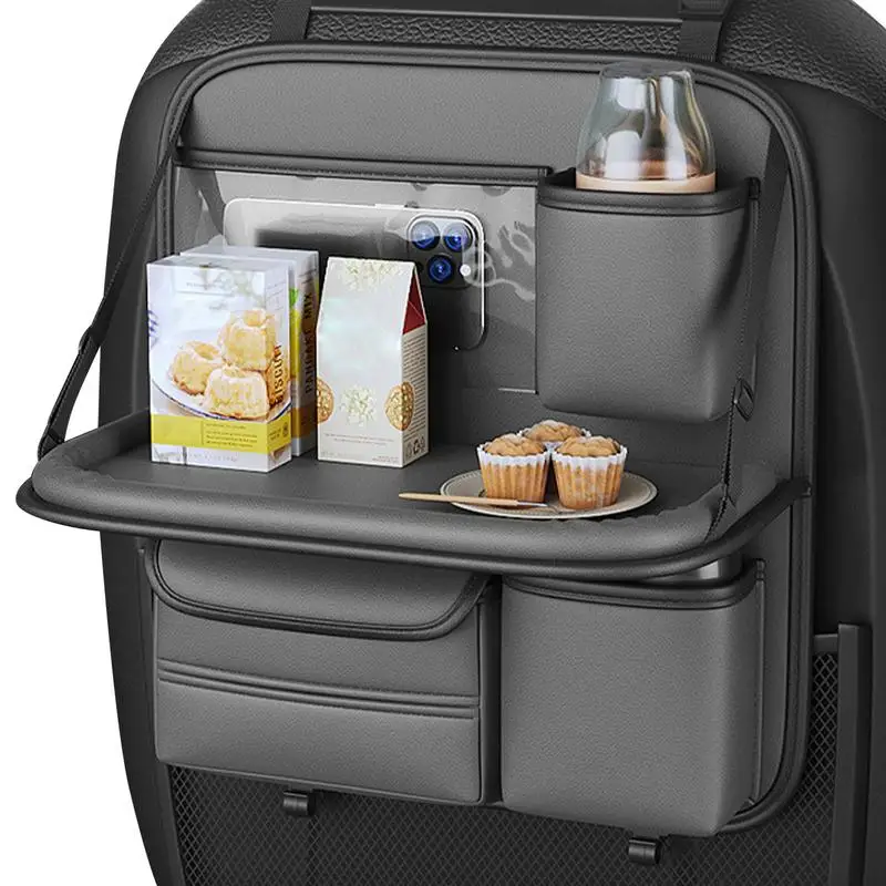 

Car Rear Seat Organizer Car Seat Back Seat Organizer With Foldable Tray Car Seat Back Storage Bag Middle Seat Car Organizer For