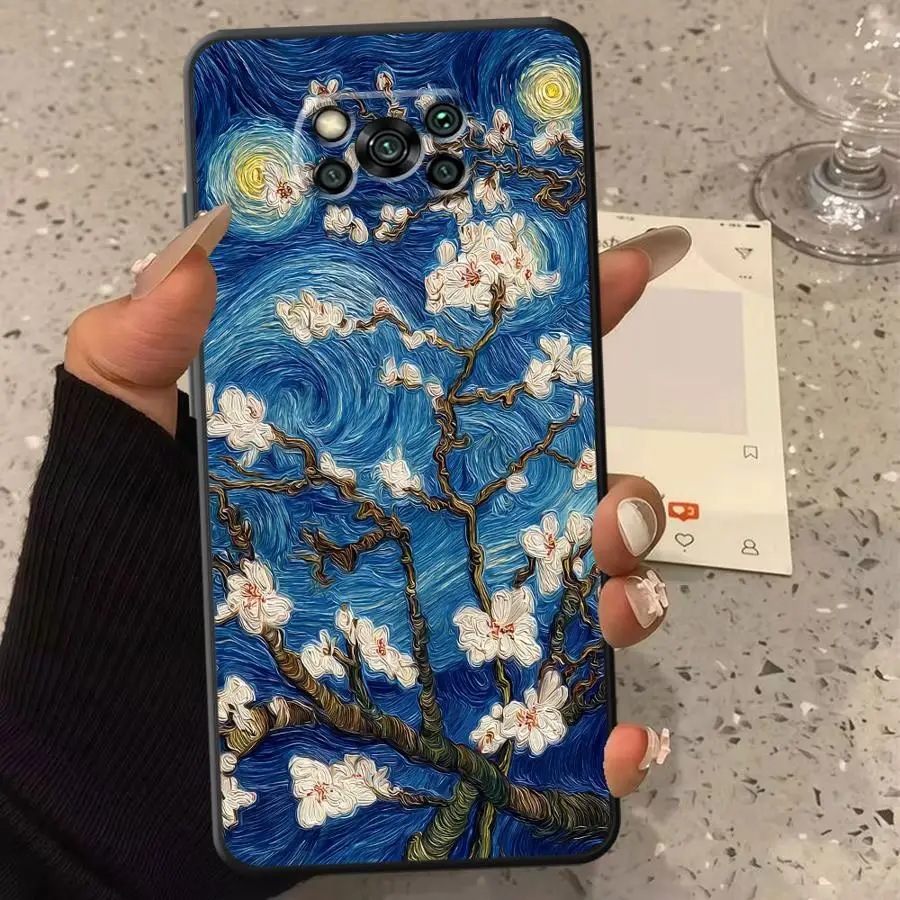 Funda trasera suave para teléfono Xiaomi Poco X3 NFC C71 F5 F3 X4 X3 Pro C85 F4, diseño de flores a la moda