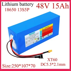 48V 15Ah 18650 lithium battery pack 13S5P built-in 20A BMS 500-1000W High -power battery, can recharge the battery