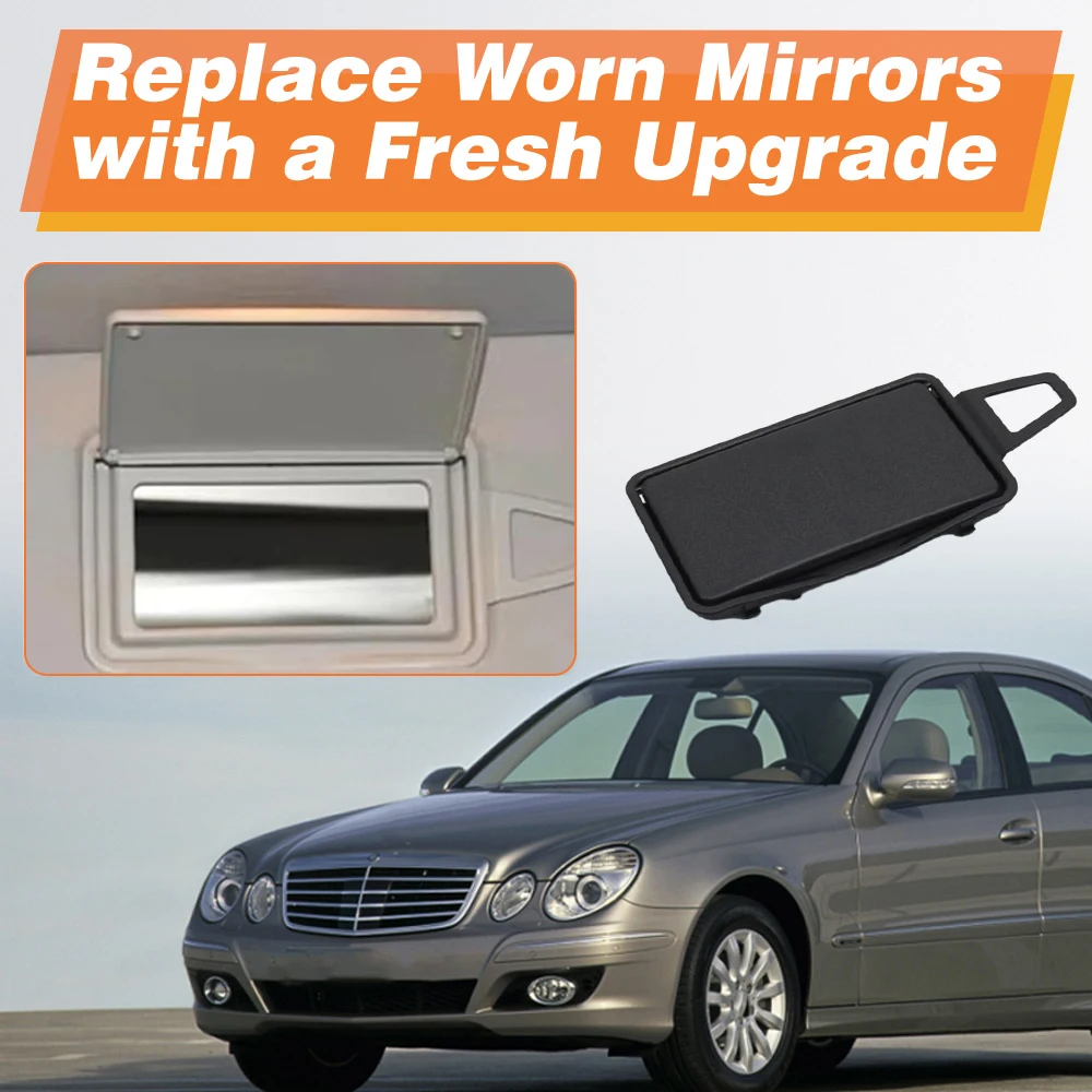 Car Left Right Sunshade  Sun Visor Panel Makeup Mirror Glass Cover For Mercedes-Benz E Class W211 2003 2004 2005 2006-2008 LHD