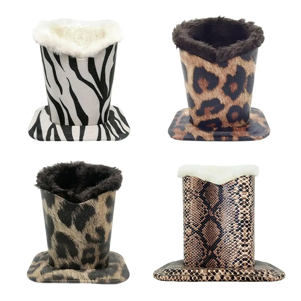 

Fashion Leather Eyeglass Stand Zebra Stripes Eyeglass Display Stands Travel Leopard Print Glasses Shelf Office