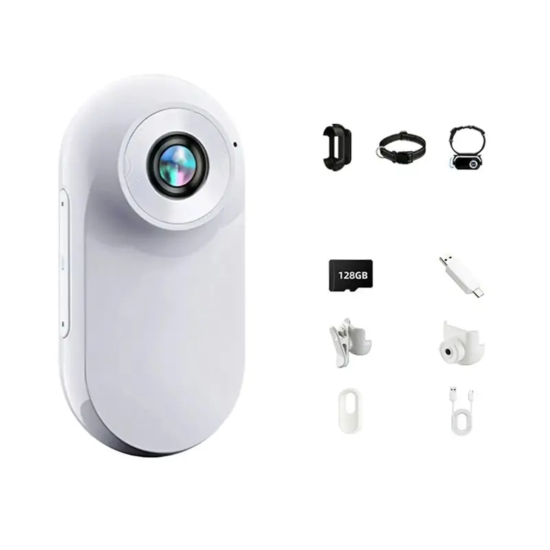 

SQPP-Sports Camera 1080P Thumb Action Camera With Anti-Shake Magnetic Rotating Design Neck Collar Bracket For Pets