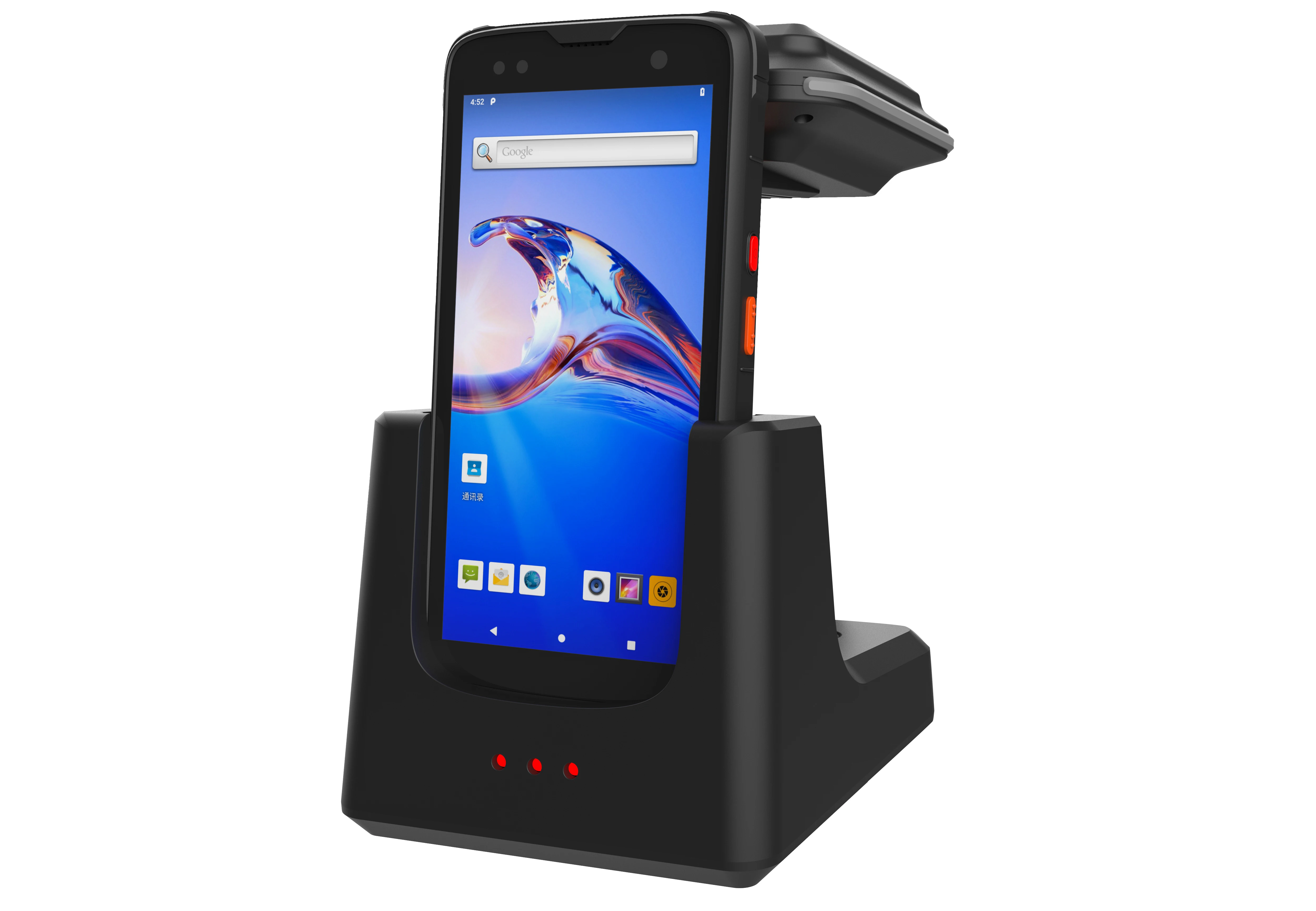 Android 915mhz Handheld UHF RFID Barcode Scanner Long Range 5m 10m Remote Control UHF RFID Reader Frequency 860-960MHz