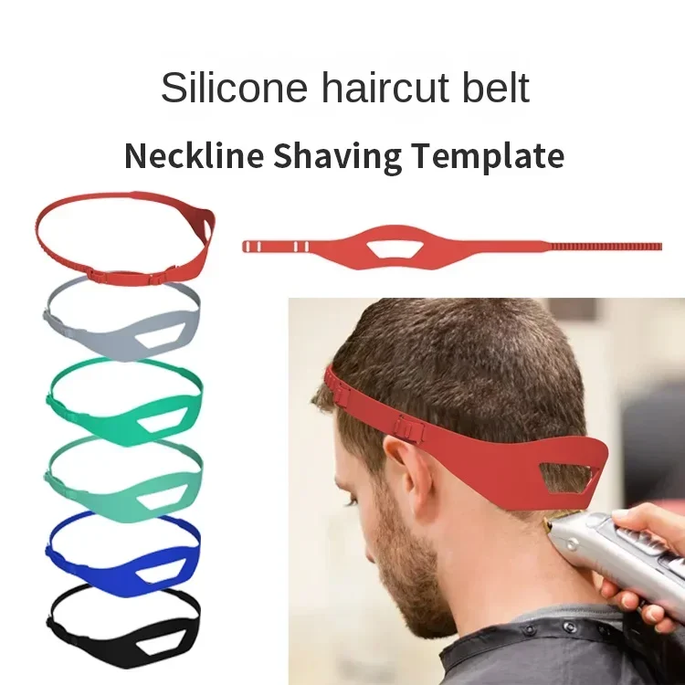 DIY Haircuts Curved Silicone Haircut Band Neckline Guide Shaping Styling Styler Ruler for Men Adjustable Hair Styling Tool
