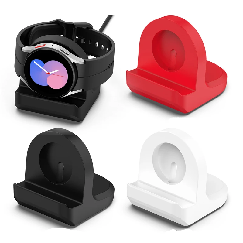 Silicone Charger Dock Holder For Samsung Galaxy Watch 7/6/5 40mm 44mm 6 Classic 5 Pro Charging Stand for Galaxy Watch Ultra 47mm